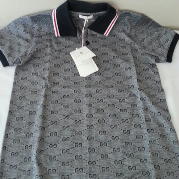 Authentic Gucci boys top with GG logo short sleeve