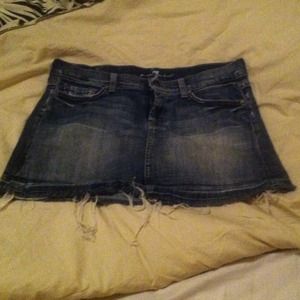 Seven for all man kind denim mini skirt