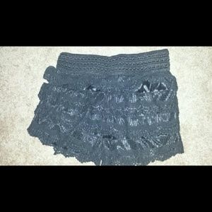 Lace crochet shorts