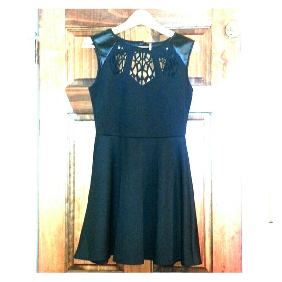 Poof Cutout Skater Dress