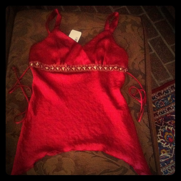 'Anxiety' True Red w/ Beaded work