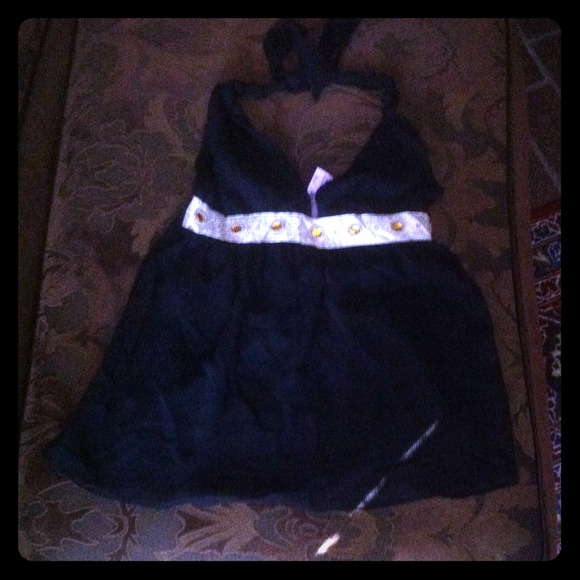 Sale 'Karlie' Black Lined Halter Top w/ Bead work