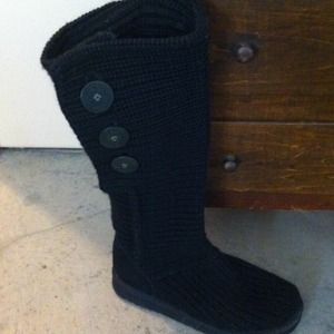 ON HOLD!! Black knit UGGS