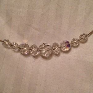 Swarovski stoned, silver rhodium necklace