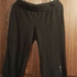 Black lounge pants princess on the left leg