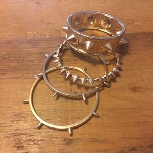 Assorted, gold spike, bracelet set. *NWOT