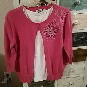 Pink cardigan