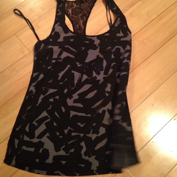 Black lace tank top