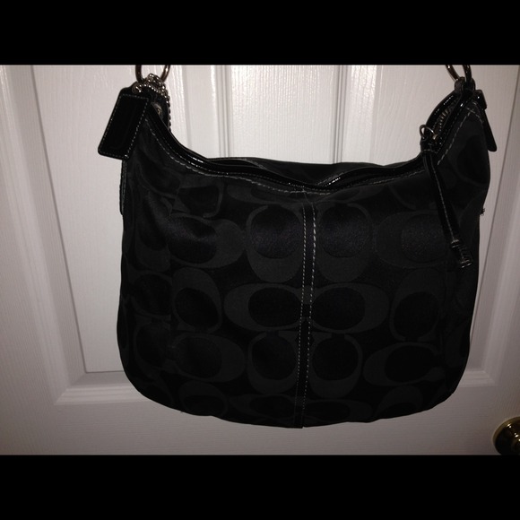 Black signature coach bag