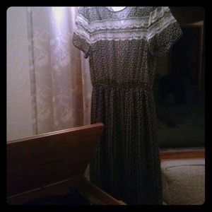 Darling Topshop pleated floral and lace dress.