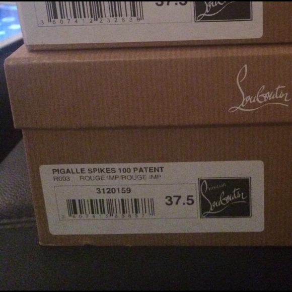 SOLD Christian Louboutin Pigalle Sprikes- Burgundy - Picture 2 of 2