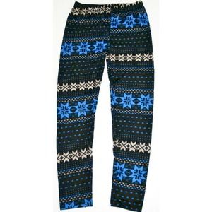 Snowflake leggings.