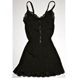 Black tank with built in bra.