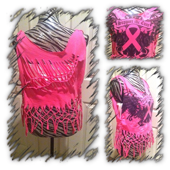 Tops - Support the Cure Breast Cancer cut shirt