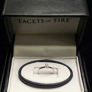 Authentic Facets of Fire dainty diamond ring 1/10