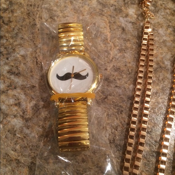 Watch bundle white, brown and mustache lovers