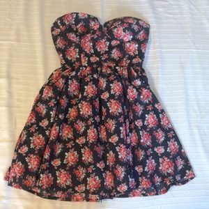 Floral bustier dress