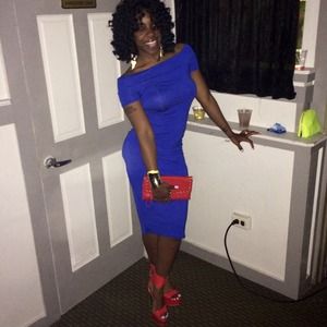 Royal Blue Midi Dress