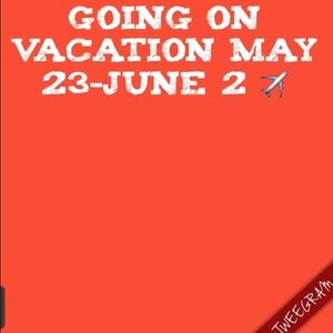 Going on vacation ✈️