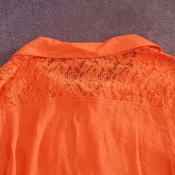 Orange button down - Picture 2 of 2