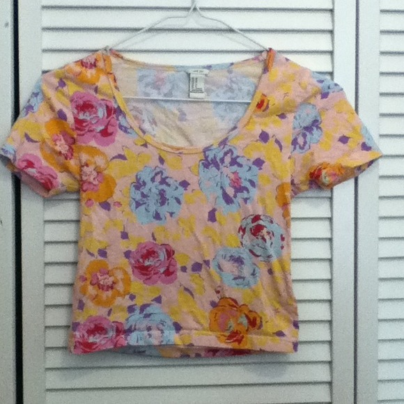 Floral & Cheetah Print Crop Top (reserved)
