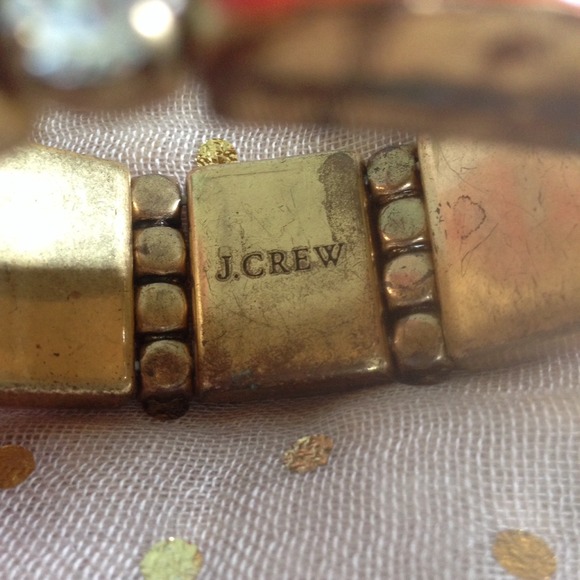 🚫SOLD🚫JCrew Orange Rhinestone Stretch Bracelet - Picture 4 of 4