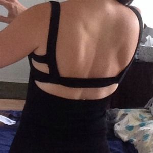 Marciano black tank top with open back