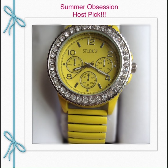 New studio time yellow watch
