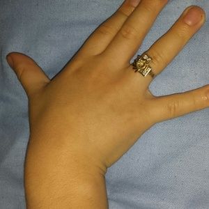 14 k real gold revolving ring
