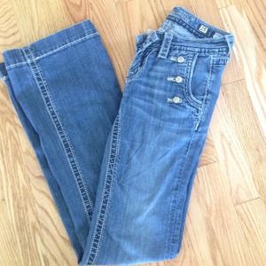 Miss me sailor button flare jeans size 25