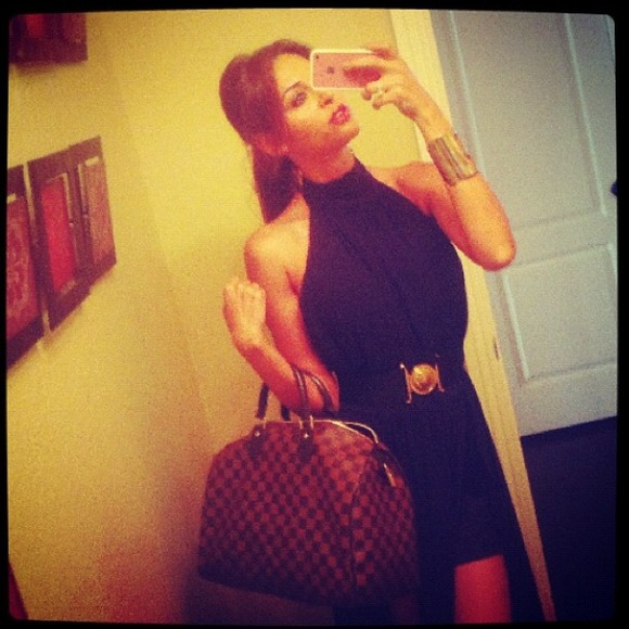 Black maxi halter dress