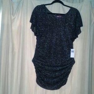 Charcoal/Black Long Fitted Top