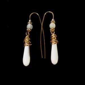 Beautiful teardrop earrings about 2 2/3 " long