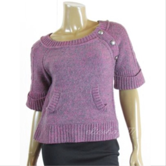 JUICY COUTURE Wool Short Sleeve Sweater