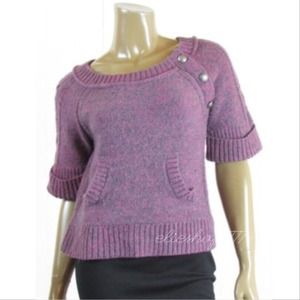 JUICY COUTURE Wool Short Sleeve Sweater