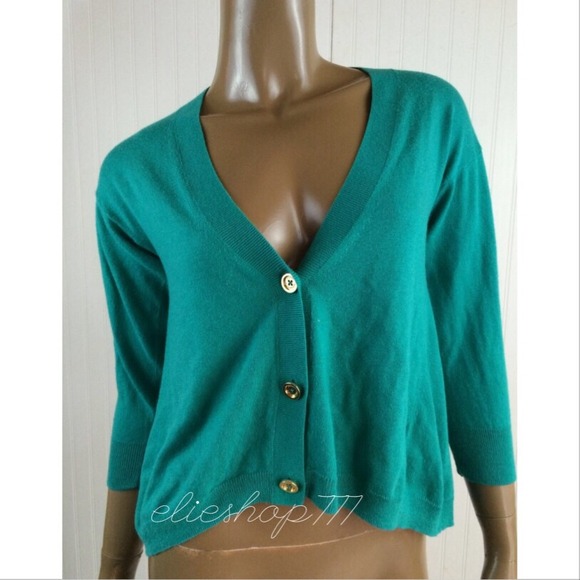 JUICY COUTURE 3/4 Sleeve Green Cardigan