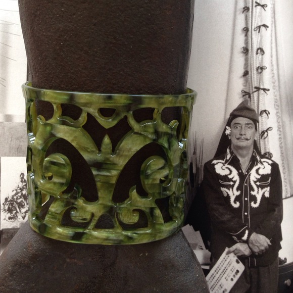 Green lucite cuff
