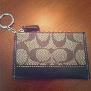 Coach Brown Signature Change Purse/Card Holder