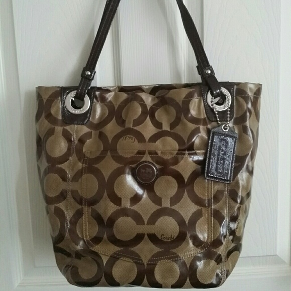 Coach brown tote - Picture 1 of 3