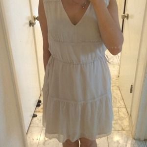 Gap creamy polyester chiffon dress