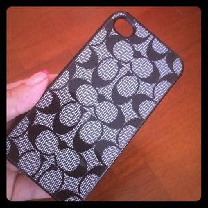 Coach Black Lace Signature iPhone 4/4s Case