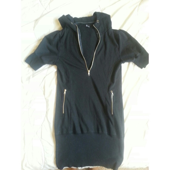 Black hooded dress