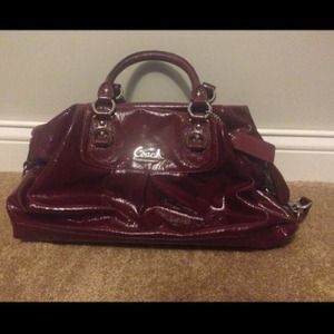 Burgundy coach purse