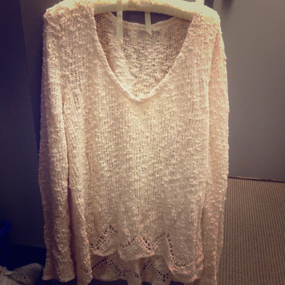 Cream Anthropologie sweater// size L