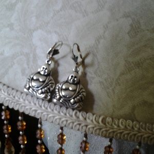 Buddah leverback earrings