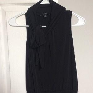 Black sleeveless dressy top from express