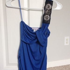 Wet seal one shoulder dressy top.