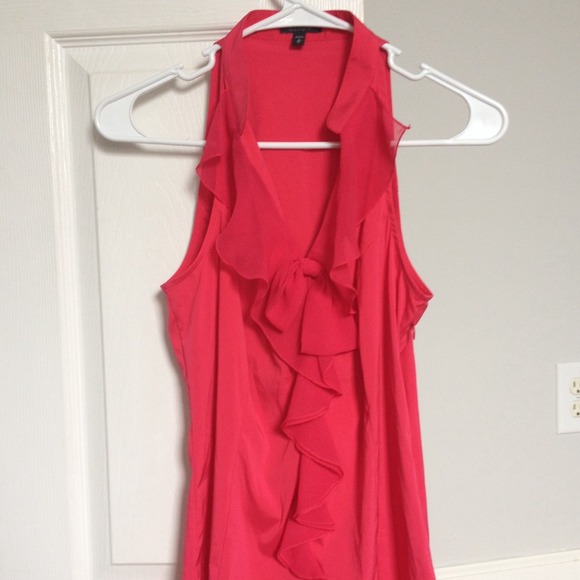 Coral sleeveless dress top from express