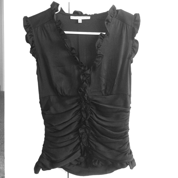 Antonio Melani rouched tank in black - XS - Picture 1 of 3