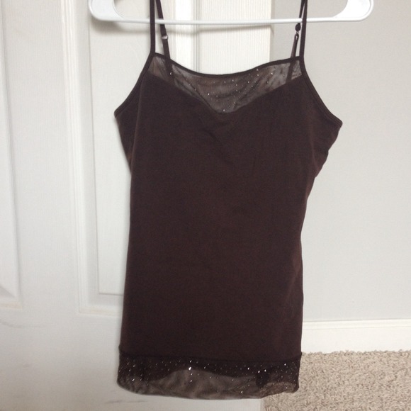 Brown Bra top tank top.